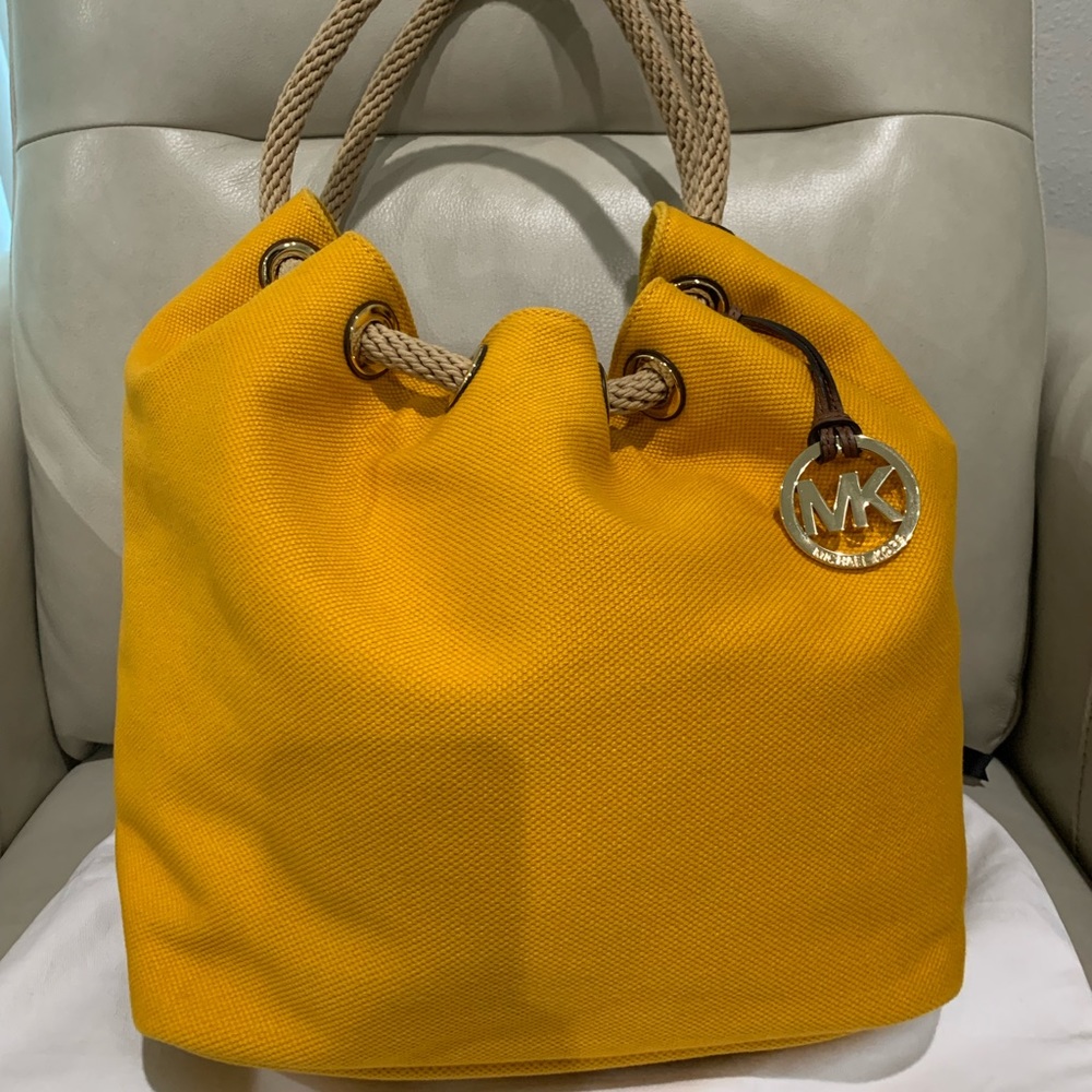 Michael Kors Canvas & Leather Shoulder Bag